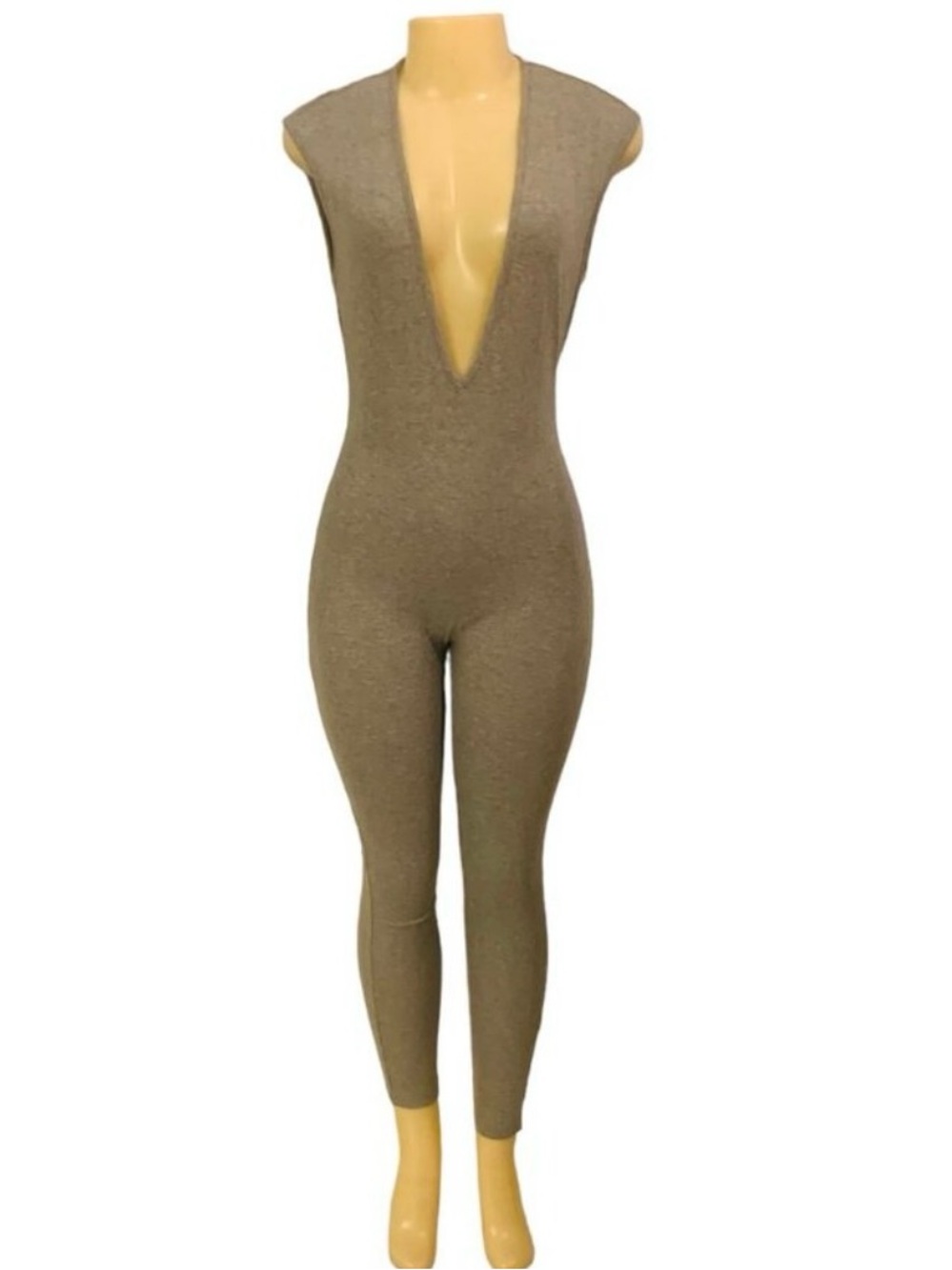 Shein Sz M Woman Romper Gray bodysuit New